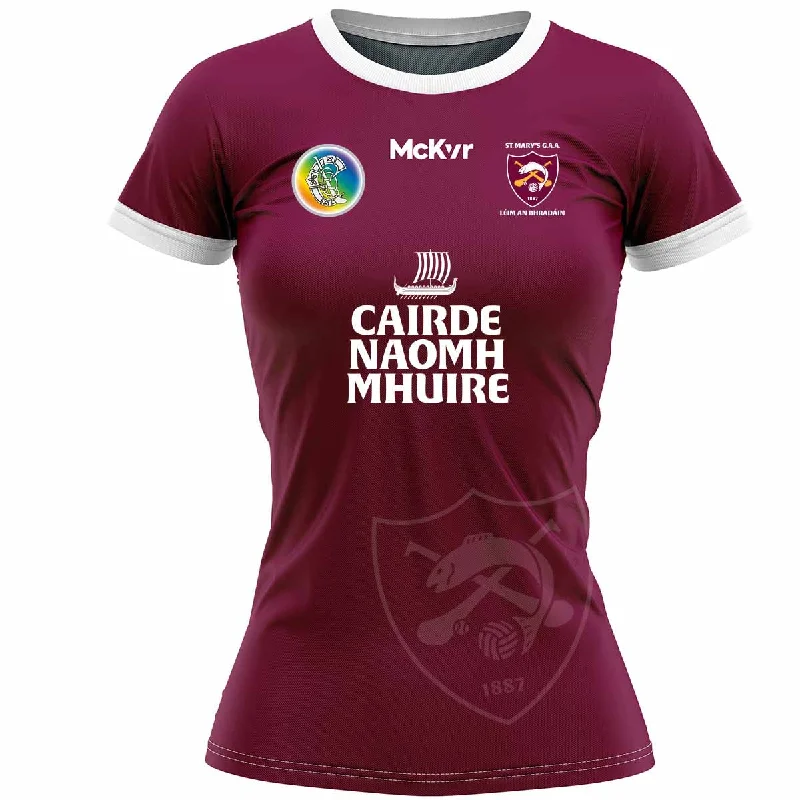 Mc Keever St Marys Camogie Leixlip Playing Jersey - Womens - Maroon Holiday Jersey Tee