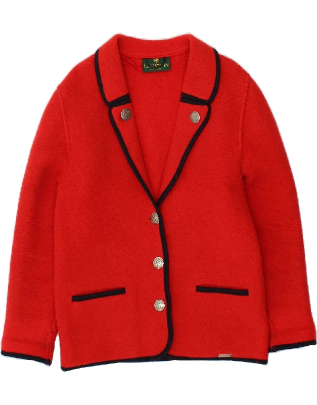 GIESSWEIN Womens 3 Button Blazer Jacket EU 40 Medium Red Nylon Jacket Polyester Jacket Spandex Jacket GIESSWEIN Womens 3 Button Blazer Jacket EU 40 Medium Red Nylon Jacket Polyester Jacket Spandex Jacket