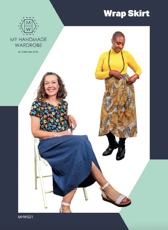 My Handmade Wardrobe Wrap Skirt PDF Pattern silk skirt lustrous