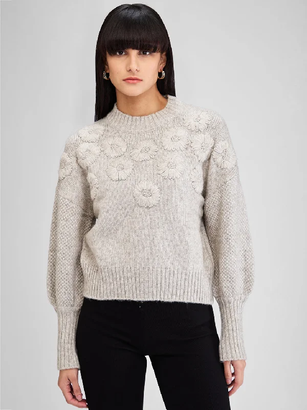 Spykar Gray Full Sleeves Regular Fit Solid Sweater For Women Spandex Blend Rayon Blend Denim Blend Spykar Gray Full Sleeves Regular Fit Solid Sweater For Women Spandex Blend Rayon Blend Denim Blend