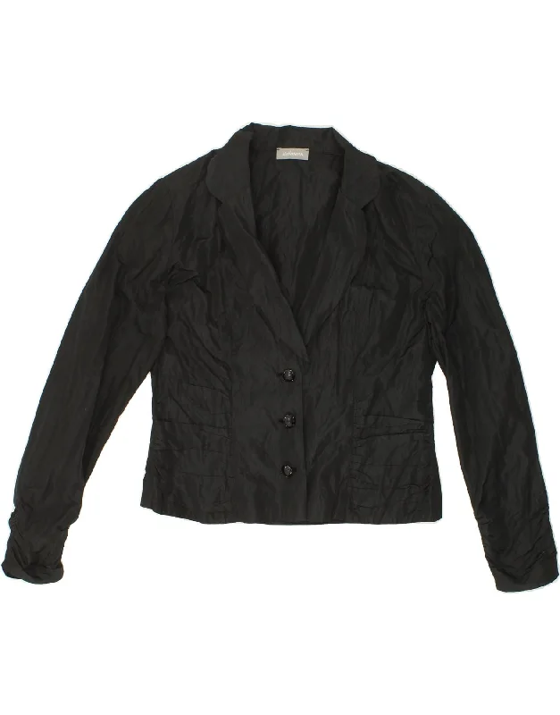 VINTAGE Womens 3 Button Blazer Jacket UK 16 Large Black Polyester Corduroy Jacket Velvet Jacket Brocade Jacket VINTAGE Womens 3 Button Blazer Jacket UK 16 Large Black Polyester Corduroy Jacket Velvet Jacket Brocade Jacket