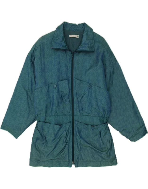 MISS LAGOTTE Womens Utility Jacket EU 36 Small Blue Acetate Toggled Jacket Drawstring Jacket Belted Jacket MISS LAGOTTE Womens Utility Jacket EU 36 Small Blue Acetate Toggled Jacket Drawstring Jacket Belted Jacket