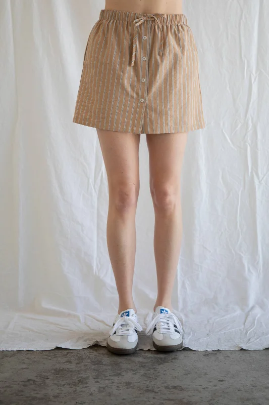 Haisley Skirt - Khaki chiffon skirt airy