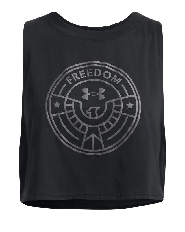 Under Armour Womens UA Freedom Cropped Tank Top layering tank top