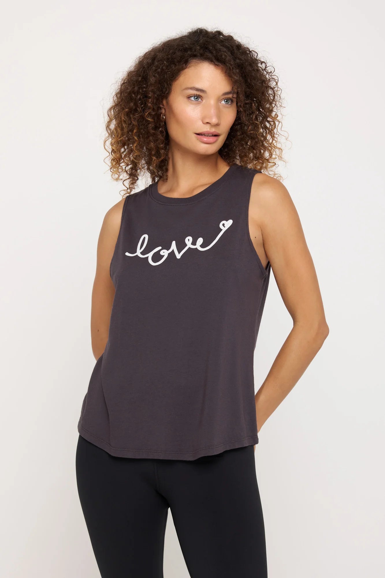 Love Script Jade Muscle Tank cozy tank top