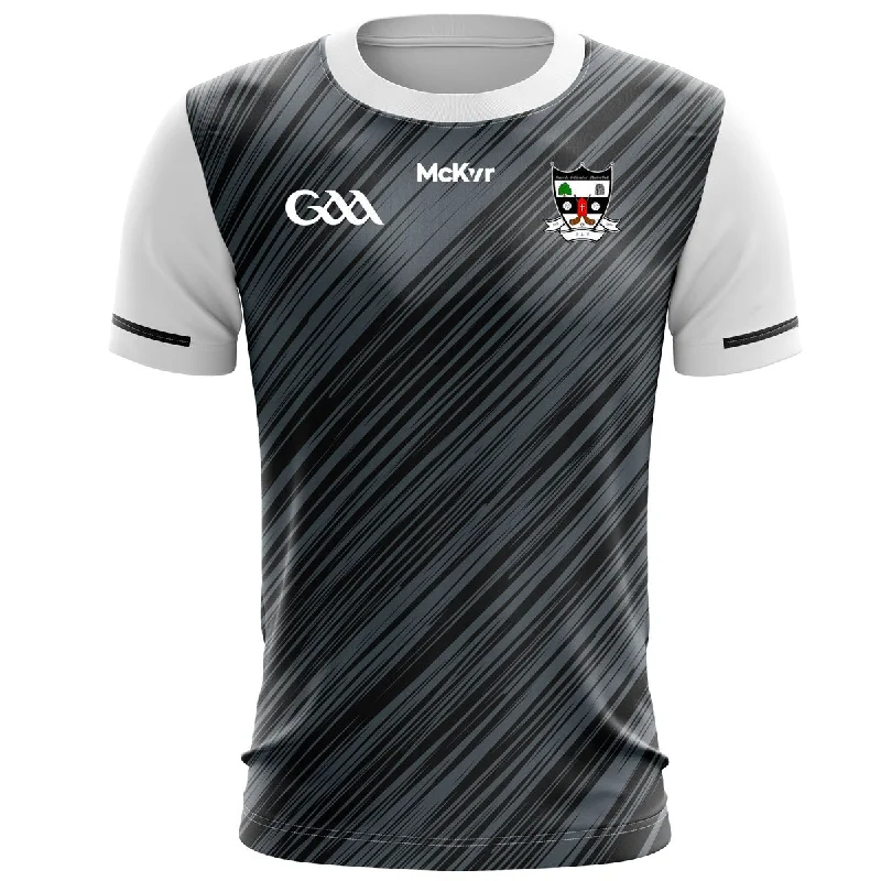 Mc Keever St Oliver Plunketts Cork GAA Training Jersey 3 - Adult - Grey/Black Player Fit Striped Jersey Top