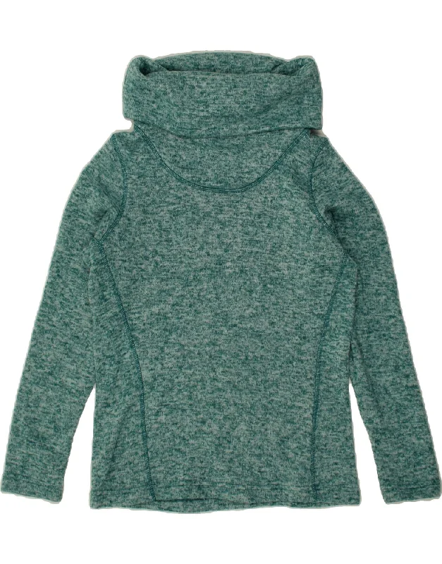 MOUNTAIN WAREHOUSE Womens Roll Neck Jumper Sweater UK 10 Small Green Beaded Sweater Sequined Faux Fur MOUNTAIN WAREHOUSE Womens Roll Neck Jumper Sweater UK 10 Small Green Beaded Sweater Sequined Faux Fur