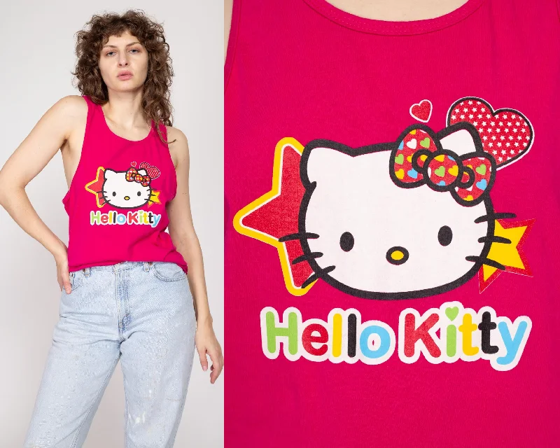 Medium 90s Hello Kitty Hot Pink Tank Top boho tank top