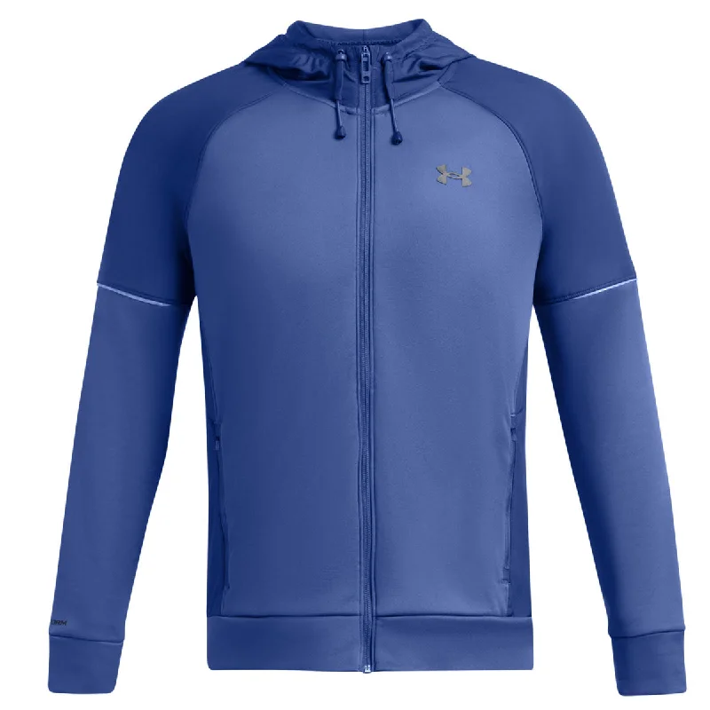 Under Armour Fleece Storm Full Zip Hoodie - Mens - Tech Blue/Black Hoodie with Hem Drawcord Adjustable Customizable Under Armour Fleece Storm Full Zip Hoodie - Mens - Tech Blue/Black Hoodie with Hem Drawcord Adjustable Customizable
