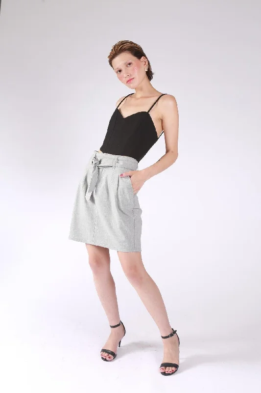 Waist Tie Skirt denim skirt classic