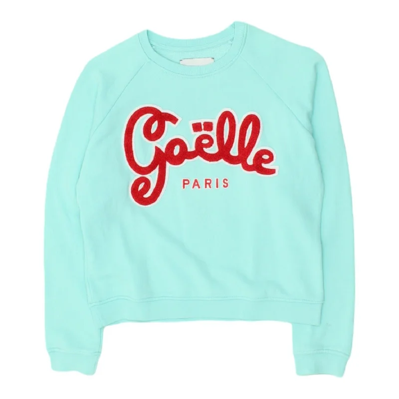 Gaelle Womens Blue Sweatshirt | Vintage Casual Streetwear Designer Sweater VTG Real Fur Shearling Chenille Gaelle Womens Blue Sweatshirt | Vintage Casual Streetwear Designer Sweater VTG Real Fur Shearling Chenille
