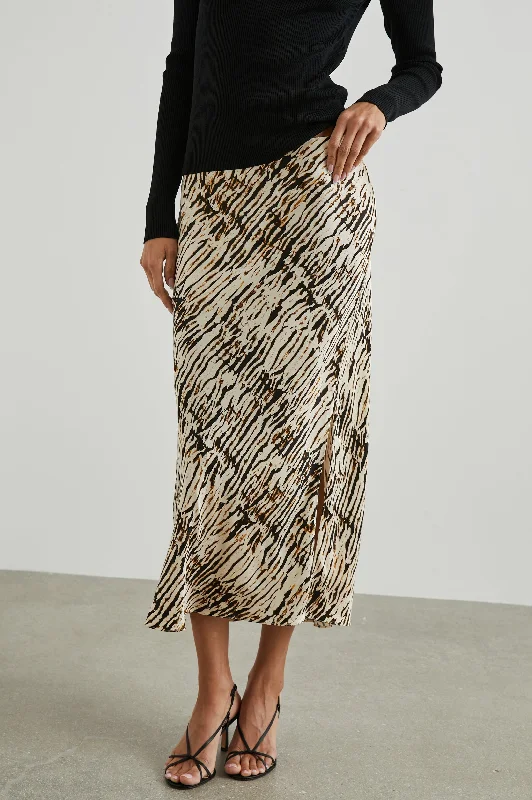 MAYA SKIRT - NEUTRAL IKAT wool skirt warm