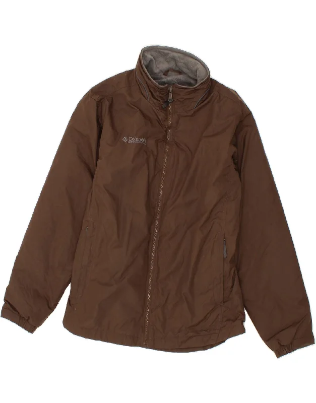 COLUMBIA Womens Windbreaker Jacket UK 16 Large Brown Nylon Collared Jacket Crew Neck Jacket Turtle Neck Jacket COLUMBIA Womens Windbreaker Jacket UK 16 Large Brown Nylon Collared Jacket Crew Neck Jacket Turtle Neck Jacket