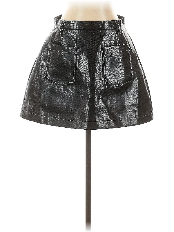 Faux Leather Skirt silk skirt luxurious