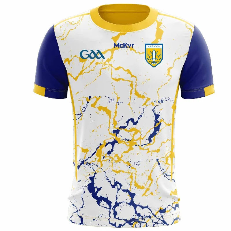 Mc Keever Na Fianna Dublin Training Jersey Design 1 - Adult - White Player Fit Sophisticated Jersey Tee