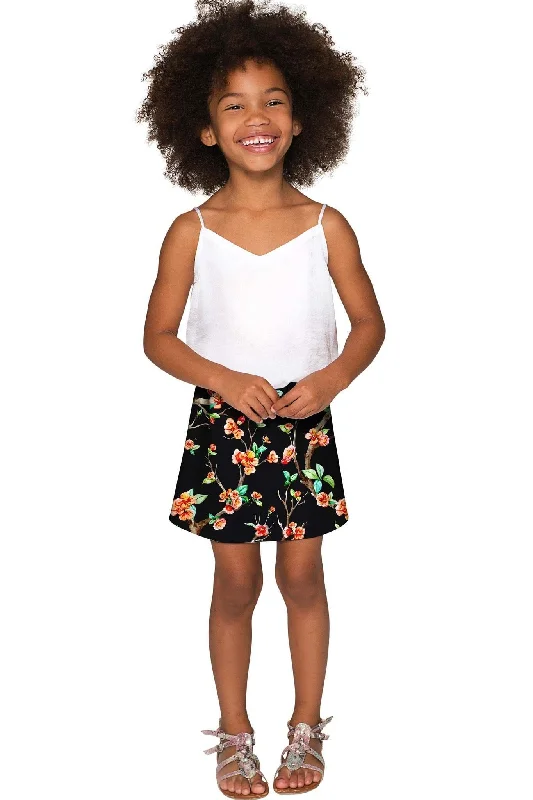 In The Night Aria A-Line Skirt - Girls leather skirt refined