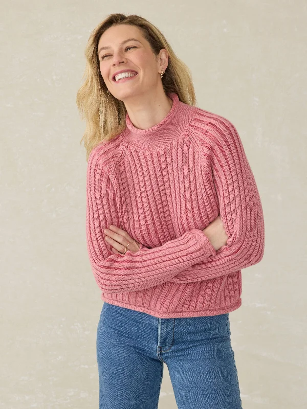Sunwashed Cotton Rollneck Sweater - Baroque Rose Hooded Sweater Collared Sweater Shawl Collar Sunwashed Cotton Rollneck Sweater - Baroque Rose Hooded Sweater Collared Sweater Shawl Collar