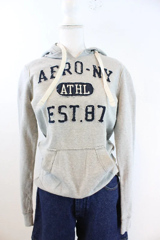 Vintage NY Hoodie (S) Hoodie with Contrast Stitching Detailed Premium