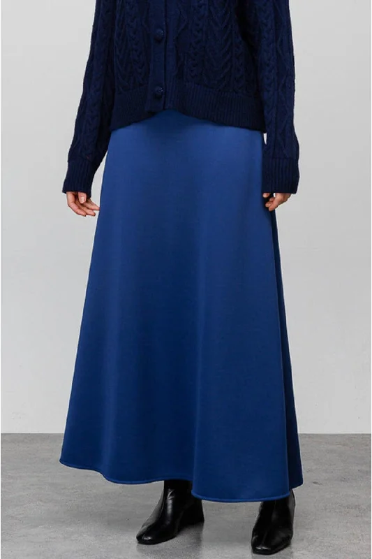 Navy Blue Scuba Skirt linen skirt breathable