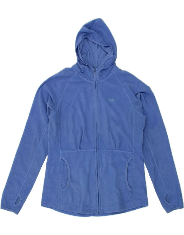 TRESPASS Womens Hooded Fleece Jacket UK 18 XL Blue Polyester Nylon Fabric Polyester Fabric Spandex Fabric TRESPASS Womens Hooded Fleece Jacket UK 18 XL Blue Polyester Nylon Fabric Polyester Fabric Spandex Fabric
