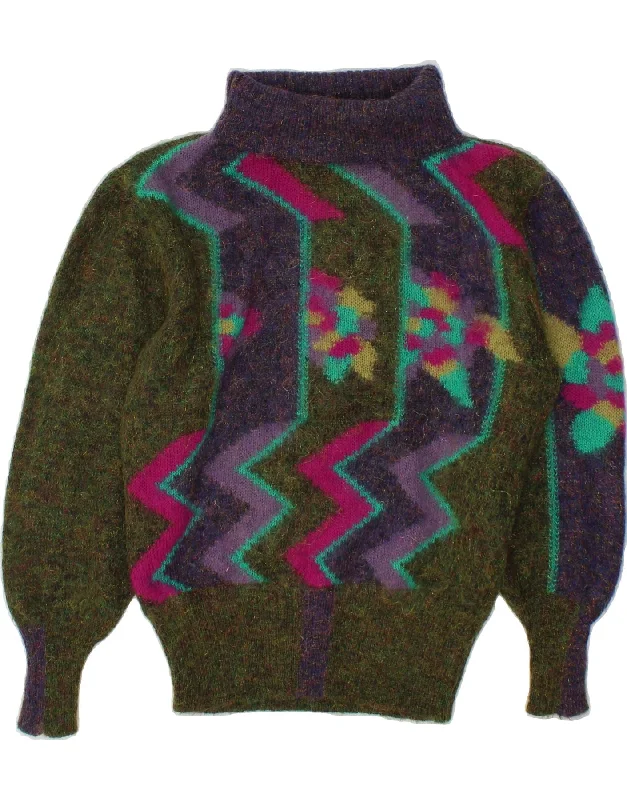 GIORGIO GRATI Womens Turtle Neck Jumper Sweater IT 44 Medium Green Sequined Glittery Shiny GIORGIO GRATI Womens Turtle Neck Jumper Sweater IT 44 Medium Green Sequined Glittery Shiny