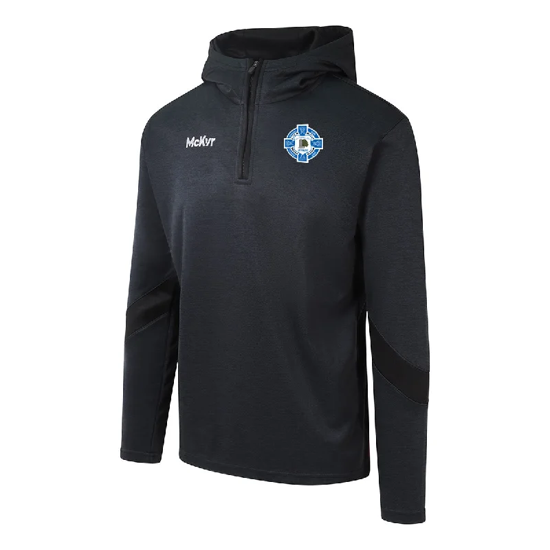 Mc Keever Glen Rovers Armoy Core 22 1/4 Zip Hoodie - Adult - Black Hoodie with Ribbed Neckline Snug Warm Mc Keever Glen Rovers Armoy Core 22 1/4 Zip Hoodie - Adult - Black Hoodie with Ribbed Neckline Snug Warm