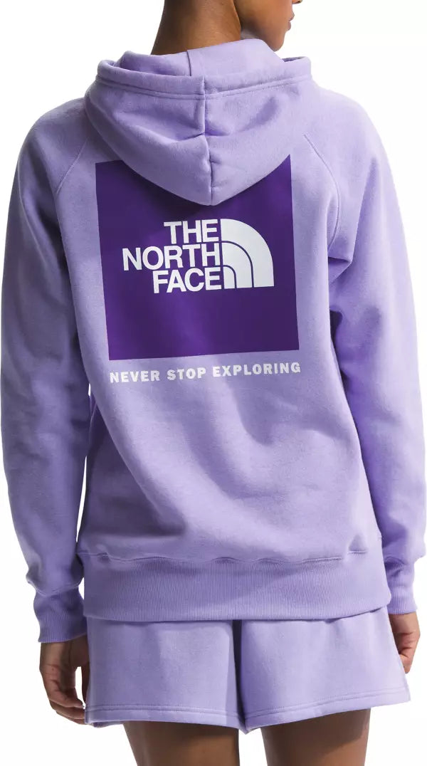 Women's The North Face | Box NSE Pullover Hoodie | High Purple Hoodie with Logo Branding Identity Women's The North Face | Box NSE Pullover Hoodie | High Purple Hoodie with Logo Branding Identity