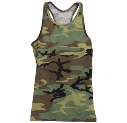 Rothco Womens Camo Workout Performance Tank Top cropped tank top