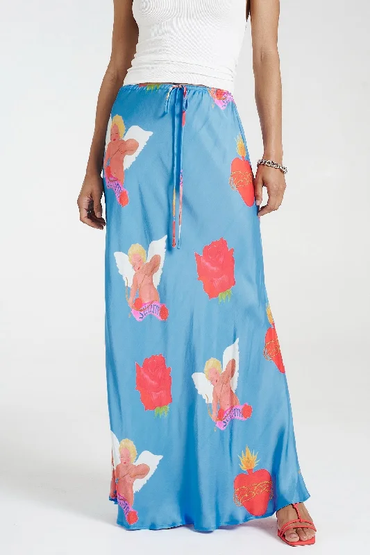 SUMMI SUMMI Womens Maxi Bias Skirt - Capulet silk skirt elegant
