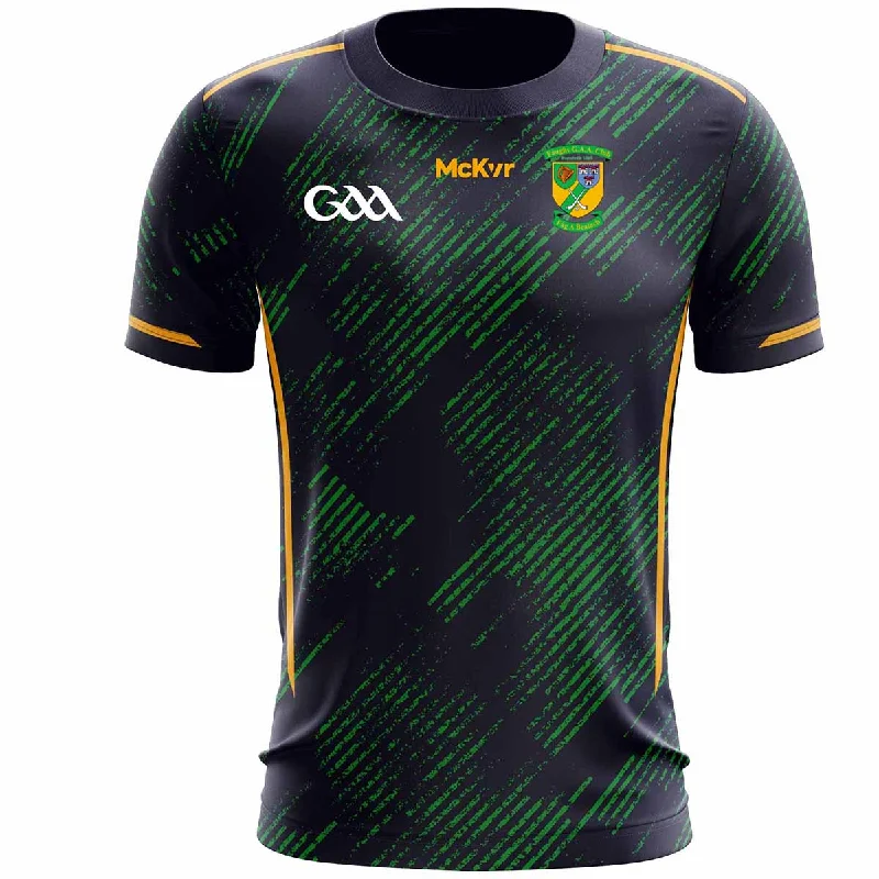 Mc Keever Faughs GAA Training Jersey - Adult - Navy Design 2 Player Fit Boat Neck Jersey Shirt