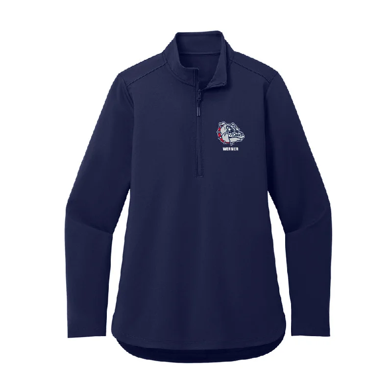 Gonzaga - NCAA Women's Soccer : Makayla Werner - Women's Premium Quarter Zip Jacket Front Pockets Side Pockets Patch Pockets Gonzaga - NCAA Women's Soccer : Makayla Werner - Women's Premium Quarter Zip Jacket Front Pockets Side Pockets Patch Pockets