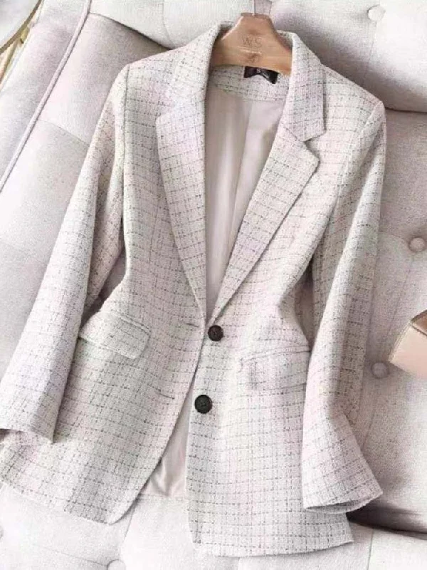 Plaid Blazer Fashion Jacket Women Spring Autumn Long Sleeve Casual Elegant Office Classic Chic Temperament Blazer New 2023 Striped Jacket Polka Dot Jacket Floral Jacket Plaid Blazer Fashion Jacket Women Spring Autumn Long Sleeve Casual Elegant Office Classic Chic Temperament Blazer New 2023 Striped Jacket Polka Dot Jacket Floral Jacket