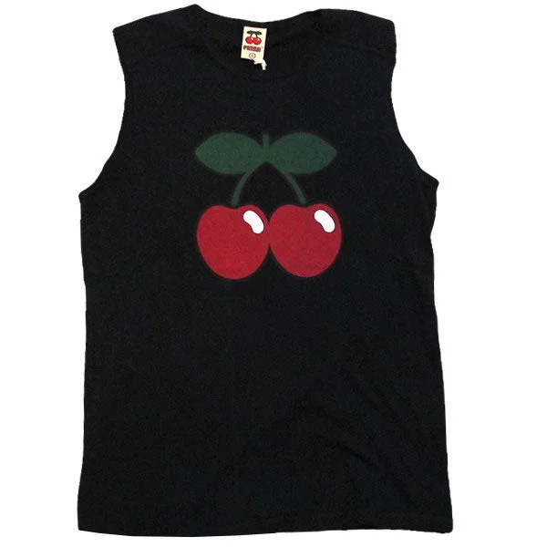 Pacha Basic Cherry Logo Black Tank vintage tank top