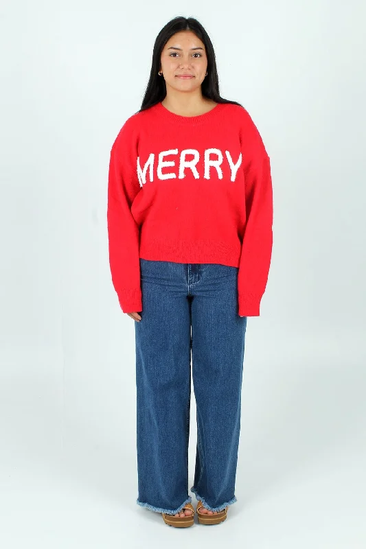 Merry Patch Sweater Solid Color Striped Floral Print