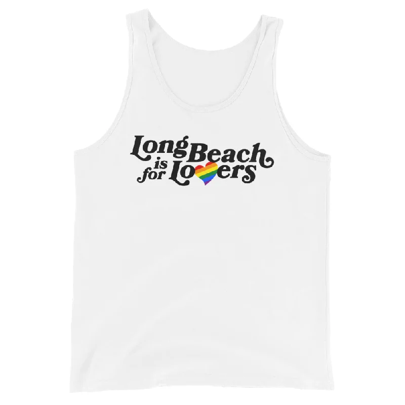 LB is for Lovers | Pride White Tank slim fit tank