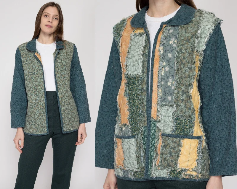 Sm-Med 70s Boho Reversible Rag Quilt Patchwork Jacket Wool Jacket Cashmere Jacket Tweed Jacket Sm-Med 70s Boho Reversible Rag Quilt Patchwork Jacket Wool Jacket Cashmere Jacket Tweed Jacket
