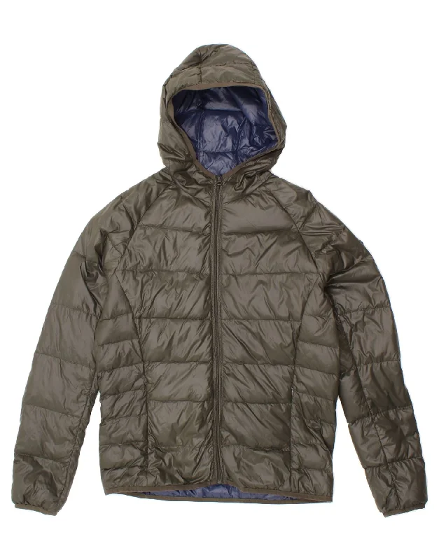 BEST COMPANY Womens Hooded Padded Jacket UK 16 Large Green Polyester Tiered Jacket Buttoned Jacket Zippered Jacket BEST COMPANY Womens Hooded Padded Jacket UK 16 Large Green Polyester Tiered Jacket Buttoned Jacket Zippered Jacket