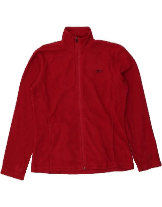 REEBOK Womens Fleece Jacket UK 16 Large Pink Polyester Tiered Jacket Buttoned Jacket Zippered Jacket REEBOK Womens Fleece Jacket UK 16 Large Pink Polyester Tiered Jacket Buttoned Jacket Zippered Jacket