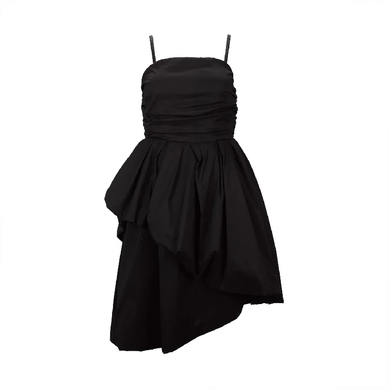 Black Deconstructed Dress with Straps Tunics Gym athletic