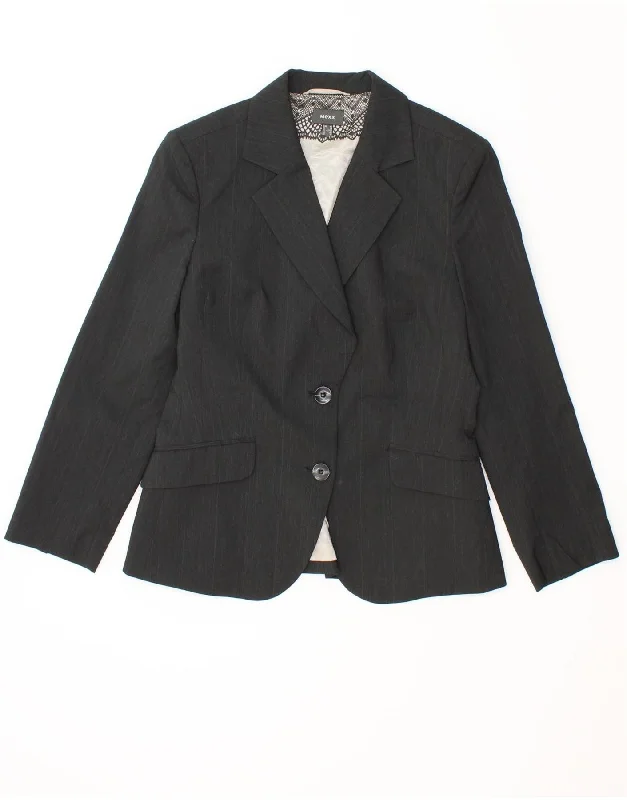 MEXX Womens 2 Button Blazer Jacket UK 14 Medium Grey Polyester Herringbone Jacket Checkered Jacket Solid Jacket MEXX Womens 2 Button Blazer Jacket UK 14 Medium Grey Polyester Herringbone Jacket Checkered Jacket Solid Jacket