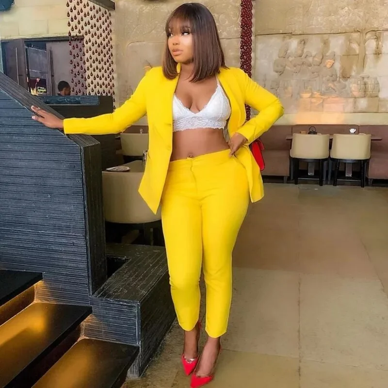 African Women Sets Solid Long Sleeve Blazer Jacket Pants Suits Office Lady Elegant 2 Piece Set Business Outfits Africa Clothing Faux Fur Jacket Real Fur Jacket Shearling Jacket African Women Sets Solid Long Sleeve Blazer Jacket Pants Suits Office Lady Elegant 2 Piece Set Business Outfits Africa Clothing Faux Fur Jacket Real Fur Jacket Shearling Jacket