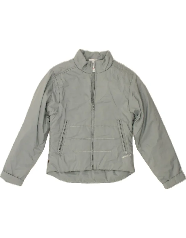 REEBOK Womens Padded Jacket UK 8 Small Grey Notch Collar Peter Pan Collar Cowl Neck REEBOK Womens Padded Jacket UK 8 Small Grey Notch Collar Peter Pan Collar Cowl Neck