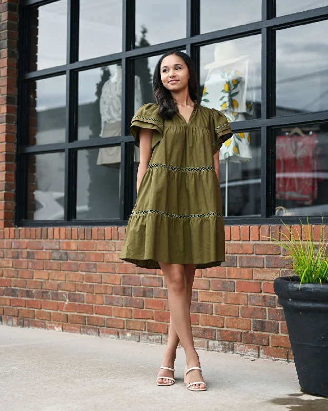 Crosby Mila Dress - Crocodile