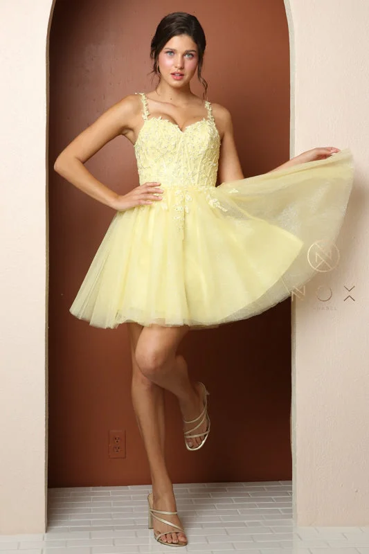 Nox Anabel's Romantic Lace A-Line Dress: Captivating Elegance for Special Occasions