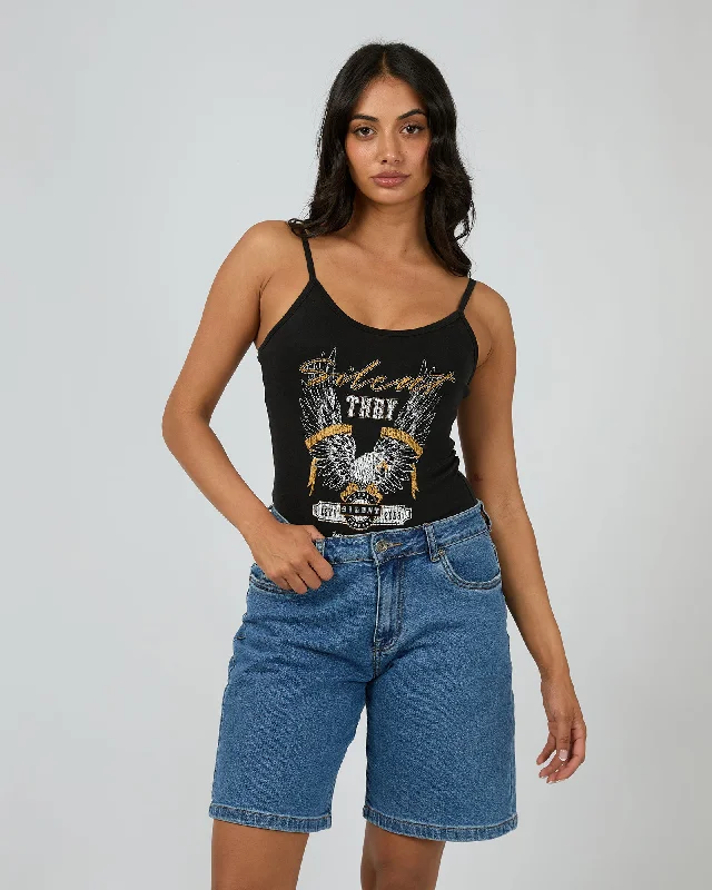 Lifted Bodysuit Washed Black Trendy Bodysuit with Back Tie