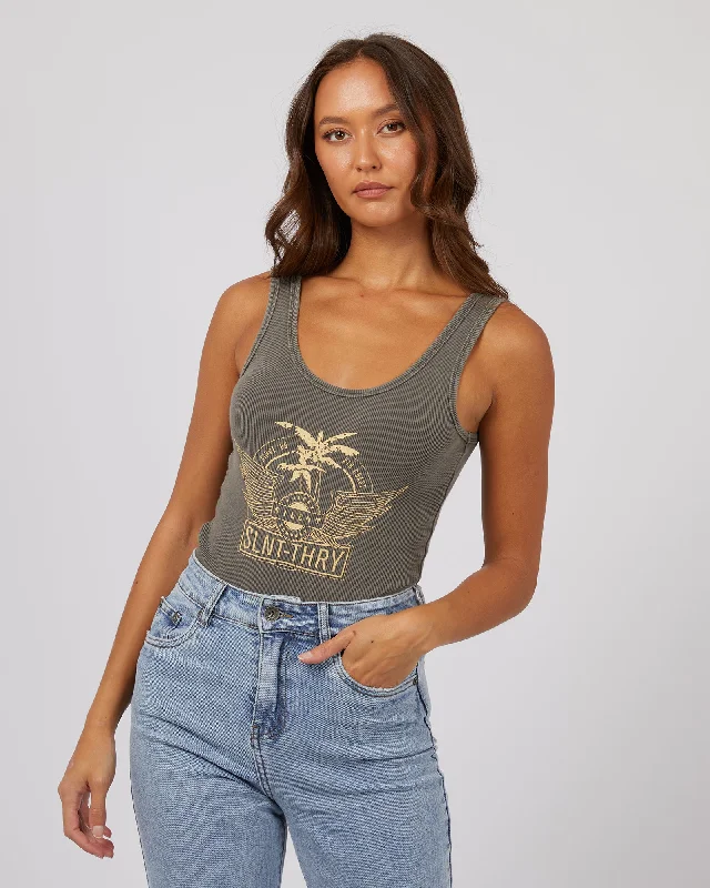 Paradise Bodysuit Coal Trendy High-Leg Bodysuit