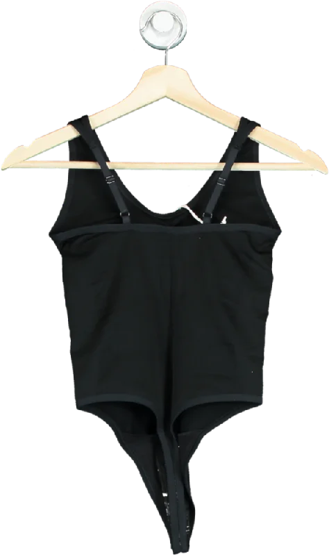 Gymshark Black Lift Contour Seamless Bodysuit UK XS Elegant Satin Bodysuit