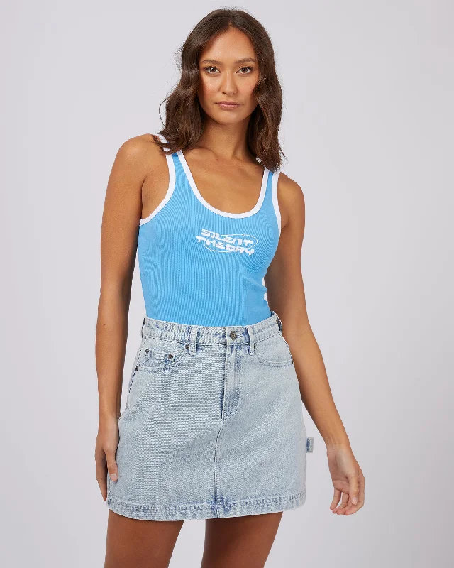 Vice Bodysuit Blue Fashionable V-Neck Bodysuit