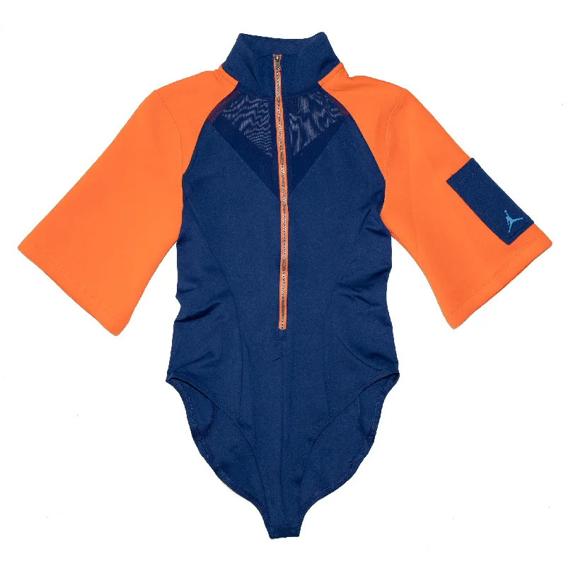 Women's Air Jordan Next Utility Bodysuit 'Blue Void' Trendy Bodysuit with Cutouts