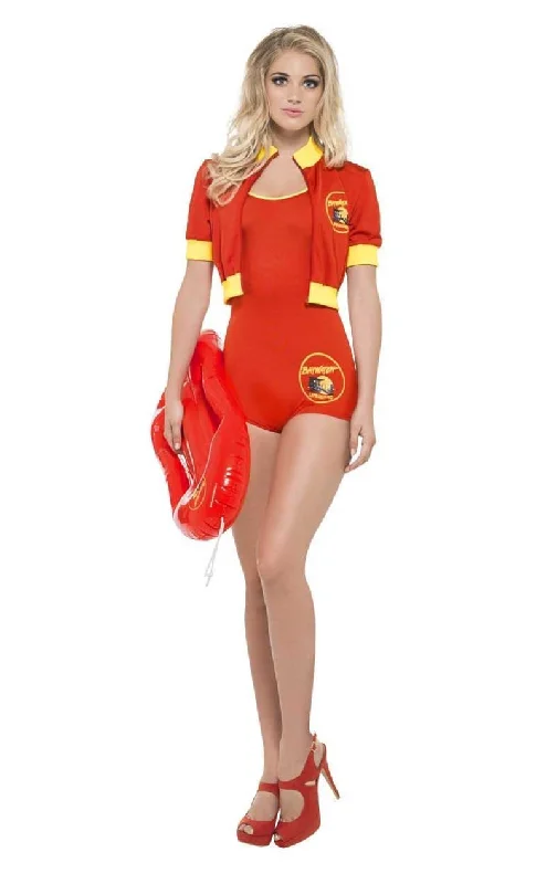 Baywatch Costume Official Bodysuit Elegant Bodysuit with Floral Embroidery